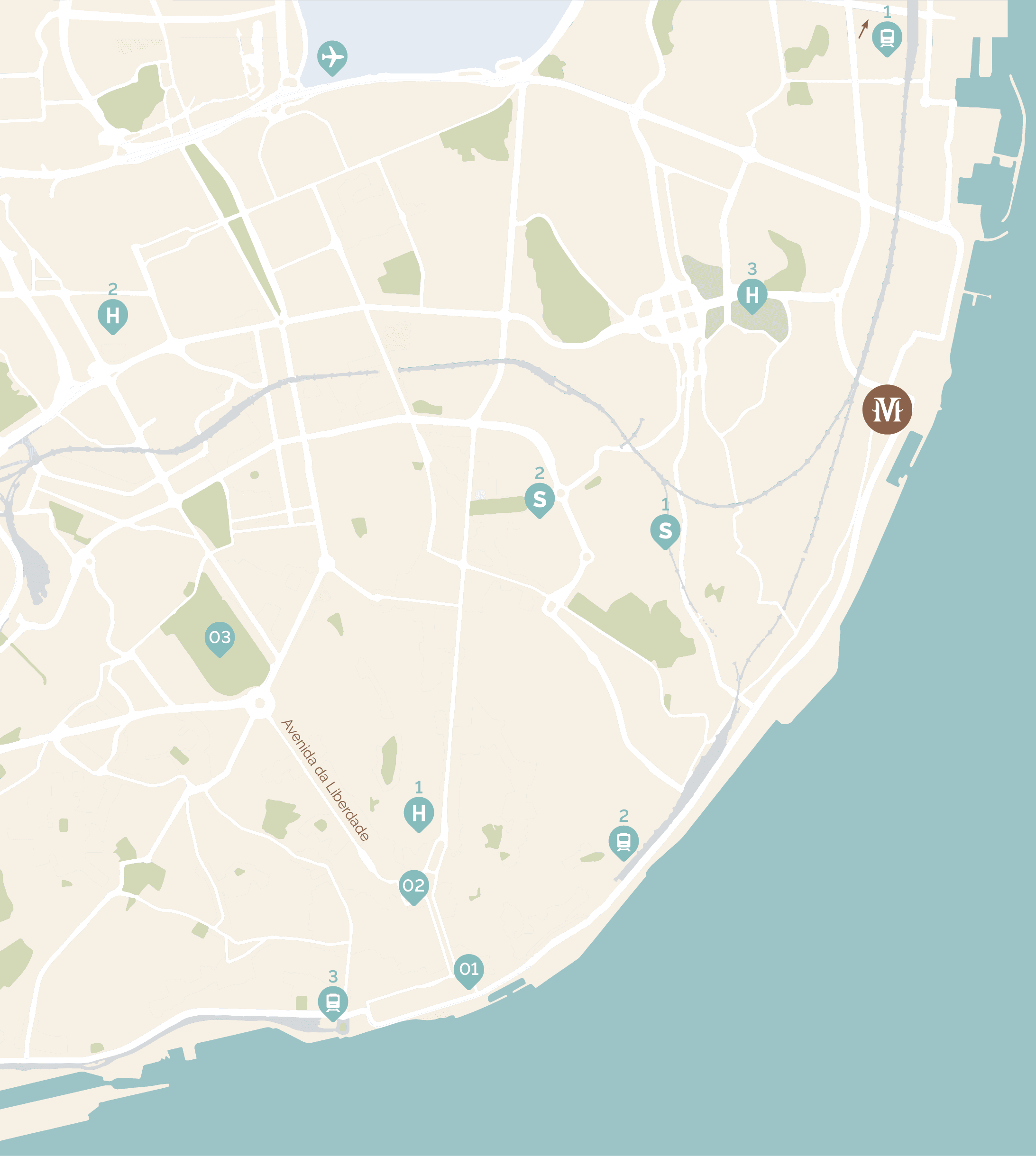 Map of wider Lisbon area